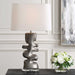 Free Flowing One Light Table Lamp Tarnished Nickel-Lamps-Uttermost-Lighting Design Store