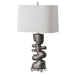 Free Flowing One Light Table Lamp Tarnished Nickel-Lamps-Uttermost-Lighting Design Store