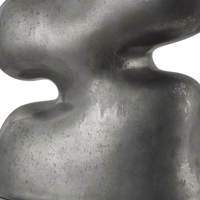 Free Flowing One Light Table Lamp Tarnished Nickel-Lamps-Uttermost-Lighting Design Store