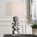 Free Flowing One Light Table Lamp Tarnished Nickel-Lamps-Uttermost-Lighting Design Store