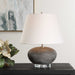 Beckley One Light Table Lamp Plated Nickel-Lamps-Uttermost-Lighting Design Store