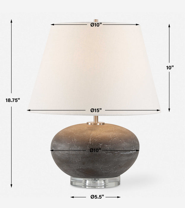 Beckley One Light Table Lamp Plated Nickel-Lamps-Uttermost-Lighting Design Store