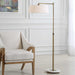 Branch Out One Light Floor Lamp Antique Brushed Brass-Lamps-Uttermost-Lighting Design Store