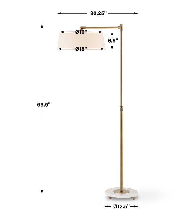 Branch Out One Light Floor Lamp Antique Brushed Brass-Lamps-Uttermost-Lighting Design Store