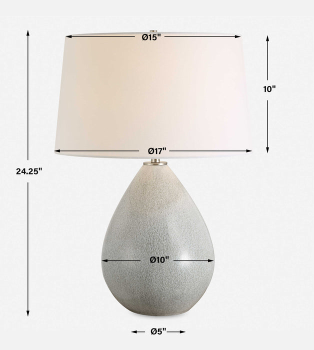 Moray One Light Table Lamp Brushed Nickel-Lamps-Uttermost-Lighting Design Store