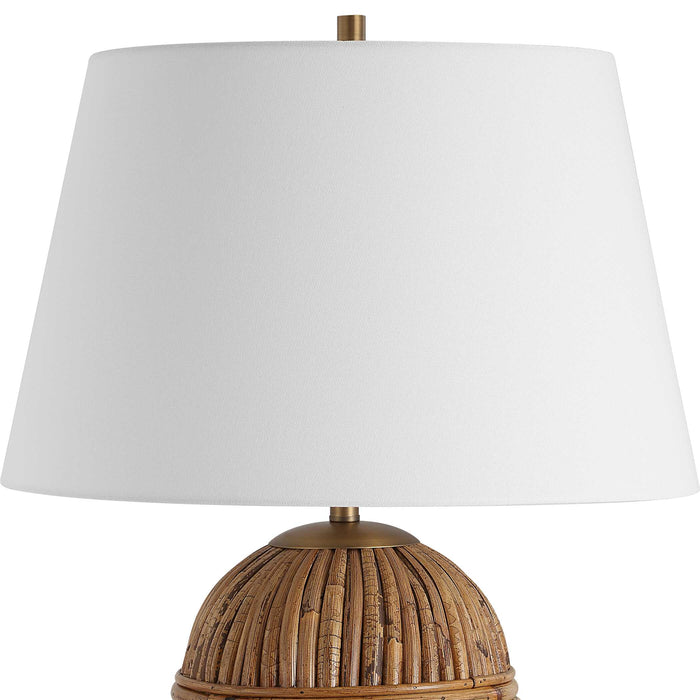 Reed One Light Table Lamp Antique Brass-Lamps-Uttermost-Lighting Design Store