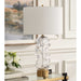 Aura One Light Table Lamp Brushed Brass-Lamps-Uttermost-Lighting Design Store