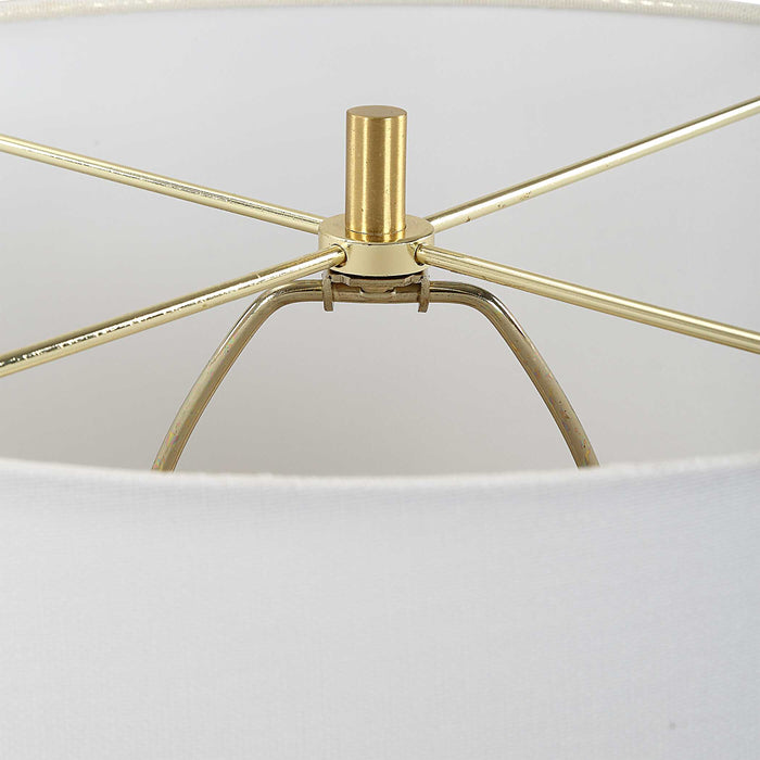 Magdaline One Light Table Lamp Plated Brass-Lamps-Uttermost-Lighting Design Store