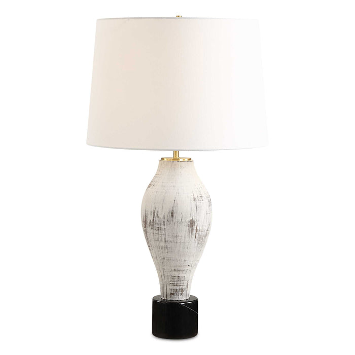 Magdaline One Light Table Lamp Plated Brass-Lamps-Uttermost-Lighting Design Store