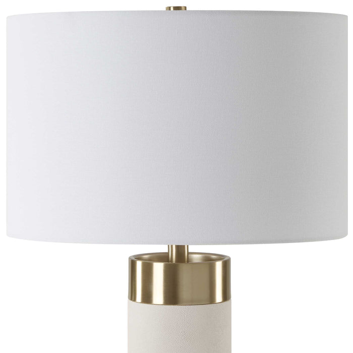 Wessex One Light Table Lamp Antique Brushed Brass-Lamps-Uttermost-Lighting Design Store