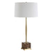 Booker One Light Table Lamp Antique Brass-Lamps-Uttermost-Lighting Design Store