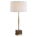 Booker One Light Table Lamp Antique Brass-Lamps-Uttermost-Lighting Design Store