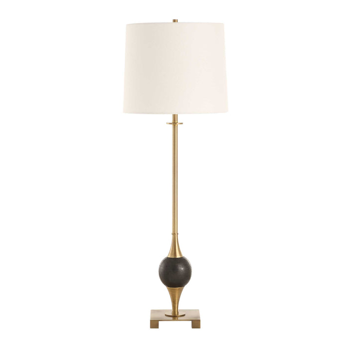 Dempsey One Light Buffet Lamp Brass-Lamps-Uttermost-Lighting Design Store