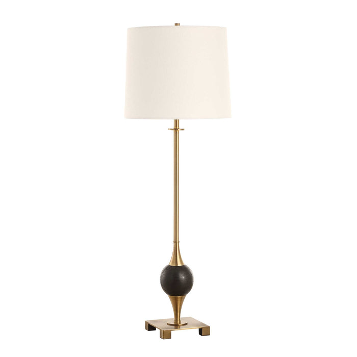 Dempsey One Light Buffet Lamp Brass-Lamps-Uttermost-Lighting Design Store