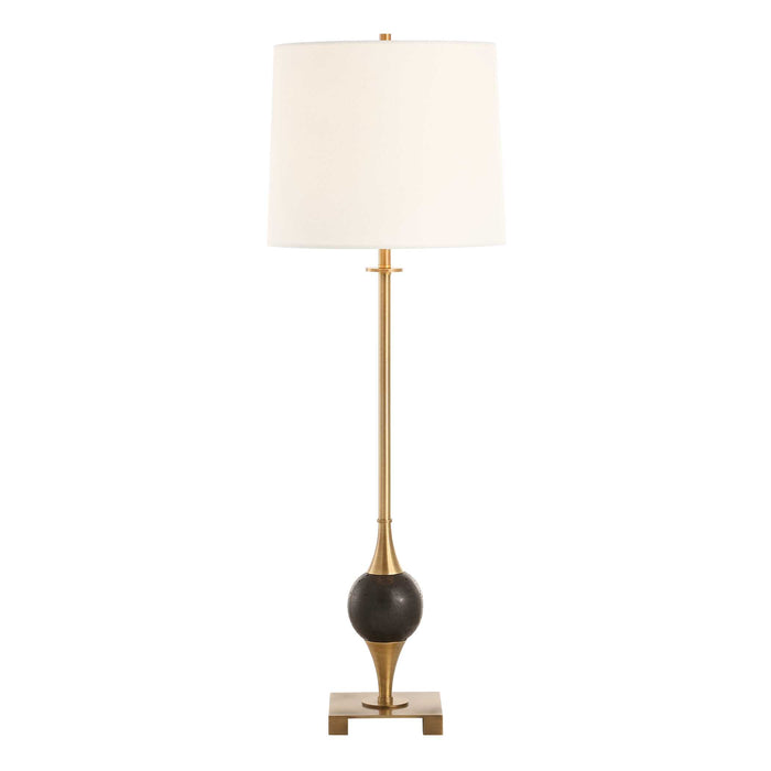 Dempsey One Light Buffet Lamp Brass-Lamps-Uttermost-Lighting Design Store