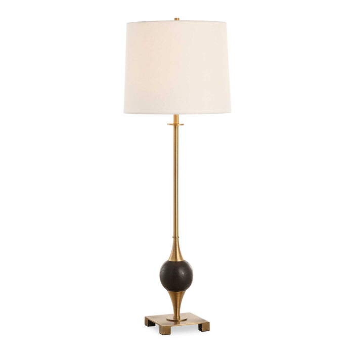 Dempsey One Light Buffet Lamp Brass-Lamps-Uttermost-Lighting Design Store