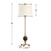 Dempsey One Light Buffet Lamp Brass-Lamps-Uttermost-Lighting Design Store