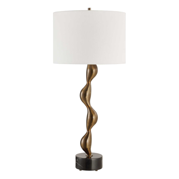 Remolino One Light Table Lamp Warm Bronze-Lamps-Uttermost-Lighting Design Store