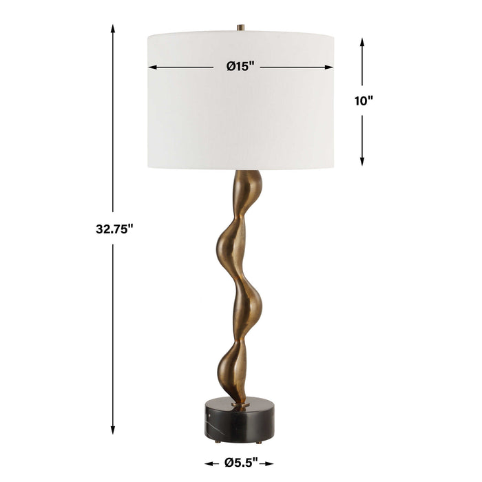 Remolino One Light Table Lamp Warm Bronze-Lamps-Uttermost-Lighting Design Store