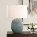 Elysia One Light Table Lamp Antique Brass-Lamps-Uttermost-Lighting Design Store