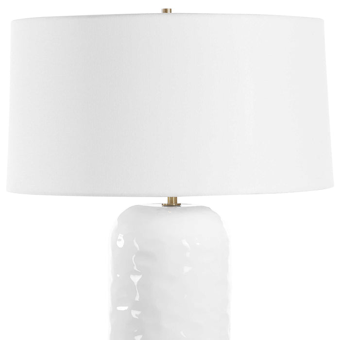 Iona One Light Table Lamp Brushed Brass-Lamps-Uttermost-Lighting Design Store