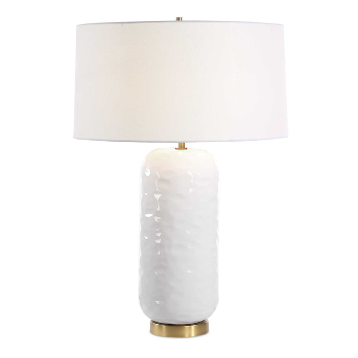 Iona One Light Table Lamp Brushed Brass-Lamps-Uttermost-Lighting Design Store
