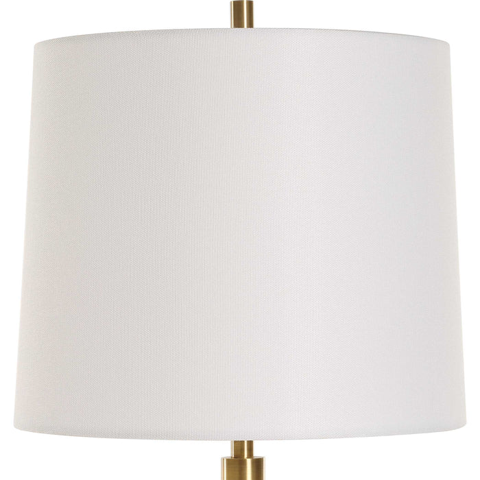 Bledel One Light Buffet Lamp Brushed Brass-Lamps-Uttermost-Lighting Design Store