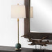 Bledel One Light Buffet Lamp Brushed Brass-Lamps-Uttermost-Lighting Design Store