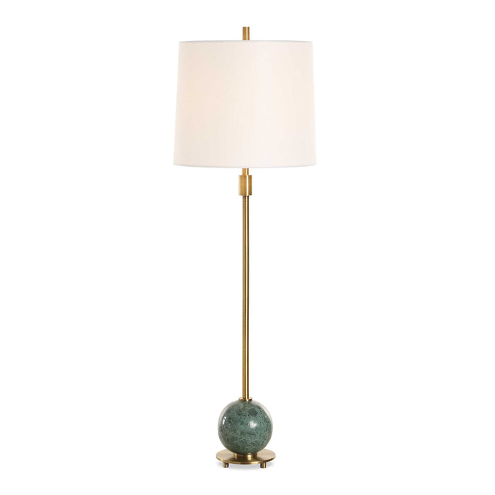 Bledel One Light Buffet Lamp Brushed Brass-Lamps-Uttermost-Lighting Design Store