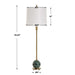 Bledel One Light Buffet Lamp Brushed Brass-Lamps-Uttermost-Lighting Design Store