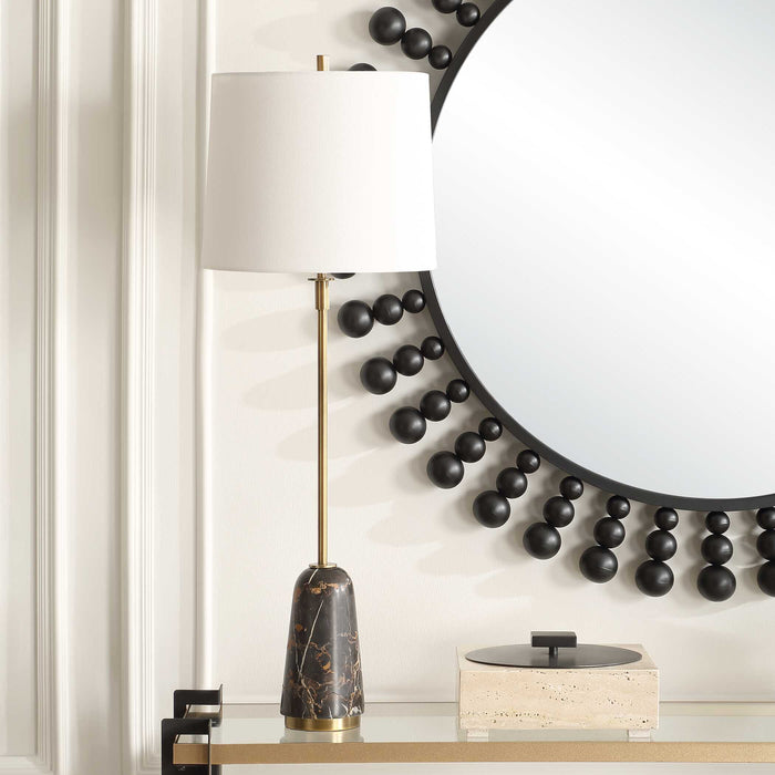 Jenson One Light Buffet Lamp Brushed Brass-Lamps-Uttermost-Lighting Design Store