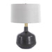 Flanagan One Light Table Lamp Brushed Plated Brass-Lamps-Uttermost-Lighting Design Store