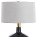 Flanagan One Light Table Lamp Brushed Plated Brass-Lamps-Uttermost-Lighting Design Store