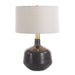Flanagan One Light Table Lamp Brushed Plated Brass-Lamps-Uttermost-Lighting Design Store