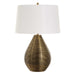 Knowles One Light Table Lamp Brushed Brass-Lamps-Uttermost-Lighting Design Store