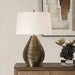 Knowles One Light Table Lamp Brushed Brass-Lamps-Uttermost-Lighting Design Store