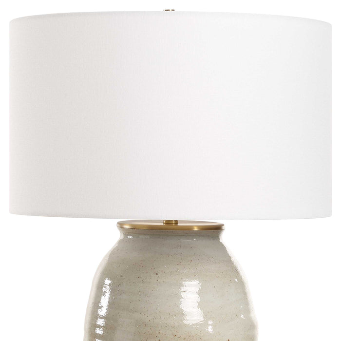 Amos One Light Table Lamp Antique Gold-Lamps-Uttermost-Lighting Design Store