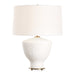 Maisie One Light Table Lamp Satin White Accented With Brass Plated-Lamps-Uttermost-Lighting Design Store