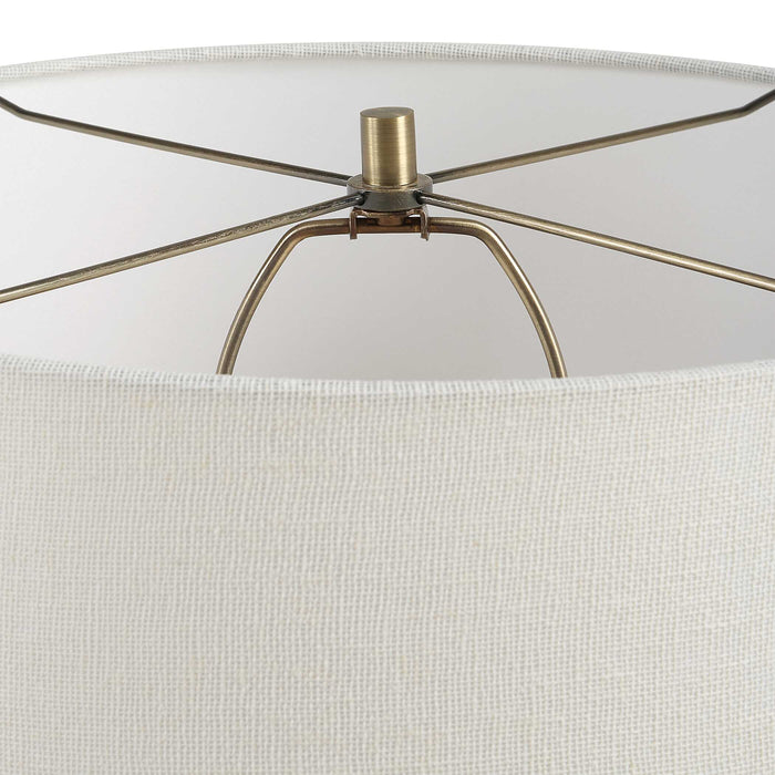 Rya One Light Table Lamp Antique Brass-Lamps-Uttermost-Lighting Design Store