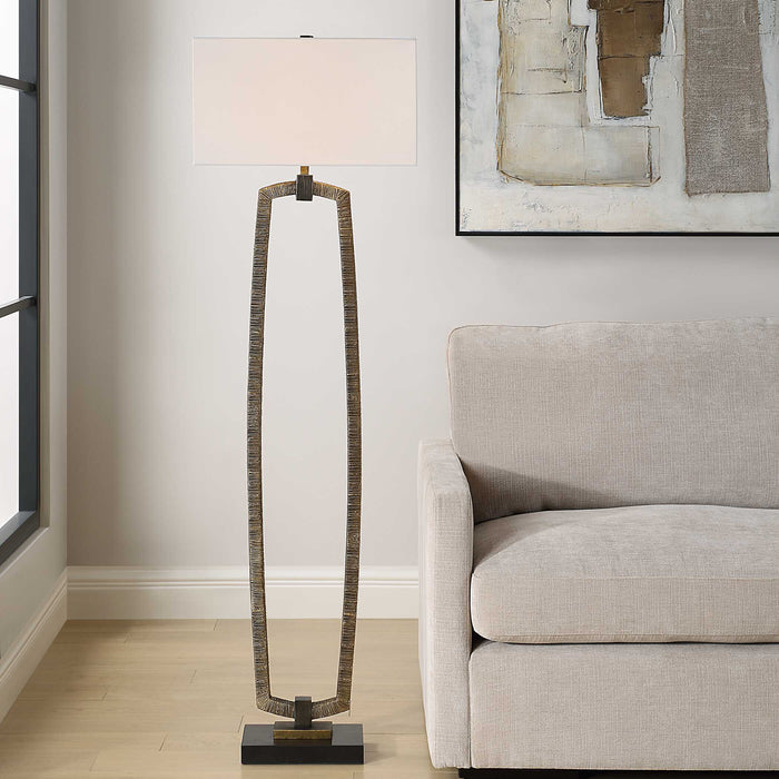 Relic One Light Floor Lamp Dark Bronze-Lamps-Uttermost-Lighting Design Store