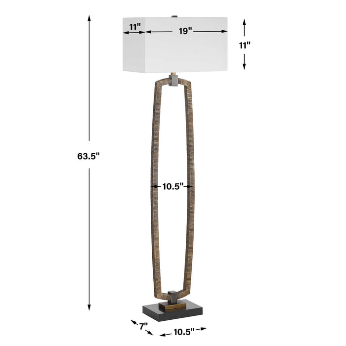 Relic One Light Floor Lamp Dark Bronze-Lamps-Uttermost-Lighting Design Store
