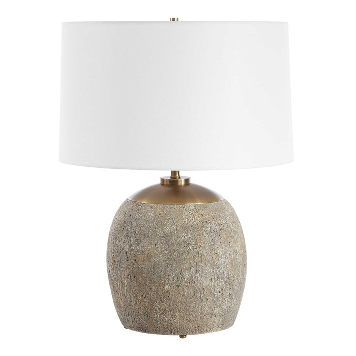 Raylan One Light Table Lamp Antique Brass-Lamps-Uttermost-Lighting Design Store