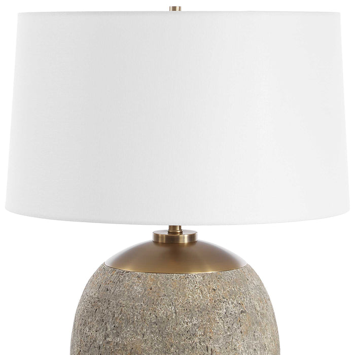 Raylan One Light Table Lamp Antique Brass-Lamps-Uttermost-Lighting Design Store