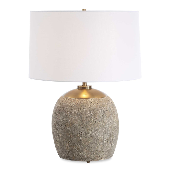 Raylan One Light Table Lamp Antique Brass-Lamps-Uttermost-Lighting Design Store