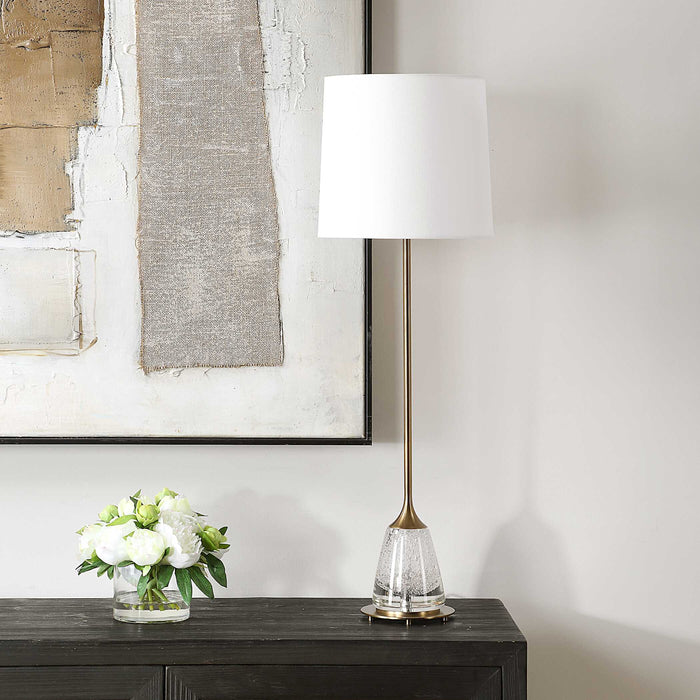 Alistair One Light Buffet Lamp Antique Brass-Lamps-Uttermost-Lighting Design Store