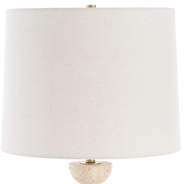 Hemisphere One Light Buffet Lamp Brushed Brass-Lamps-Uttermost-Lighting Design Store