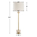 Hemisphere One Light Buffet Lamp Brushed Brass-Lamps-Uttermost-Lighting Design Store