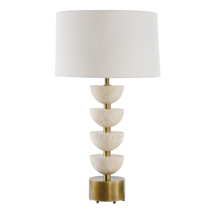 Hemisphere One Light Table Lamp Antique Brass-Lamps-Uttermost-Lighting Design Store