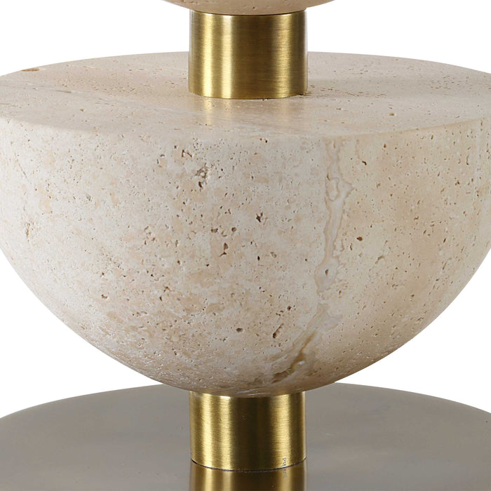 Hemisphere One Light Table Lamp Antique Brass-Lamps-Uttermost-Lighting Design Store