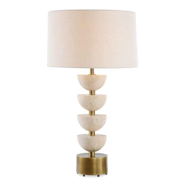 Hemisphere One Light Table Lamp Antique Brass-Lamps-Uttermost-Lighting Design Store